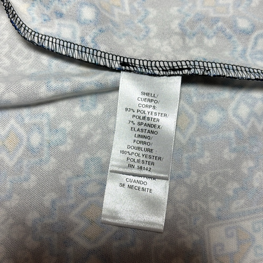Adorne Naya Scuba Dress in Blue and Golden Yellow Fit and Flare Size 10 - Picture 13 of 15